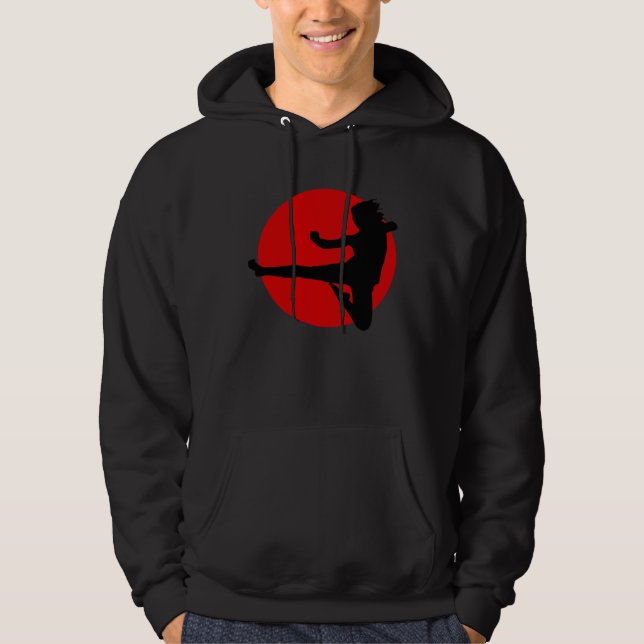 Ask Me About Kyokushin Karate Martial Artist Sport Hoodie (Framsida)