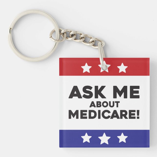 Ask Me About Medicare Keychain (Framsidan)