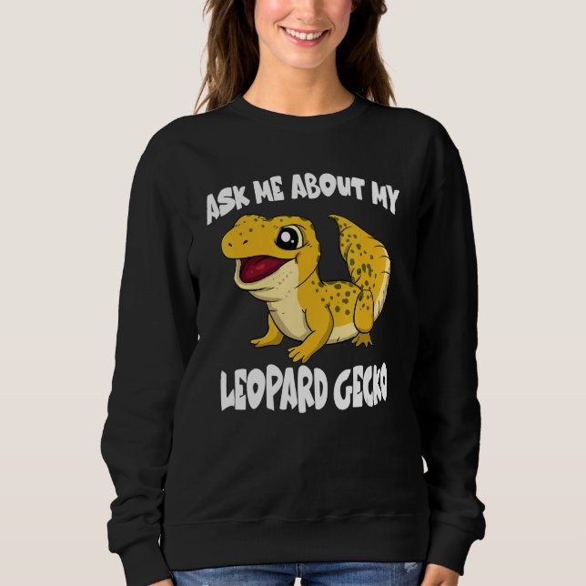 Ask Me About My Leopard Gecko Lizard T Shirt (Framsida)