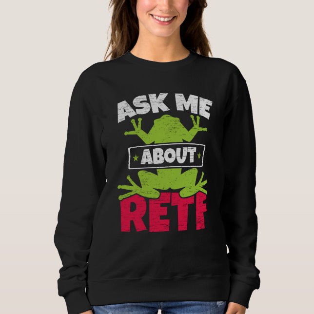 Ask Me About RETF Red Eyed Tree Frog Toad Amphibia T Shirt (Framsida)