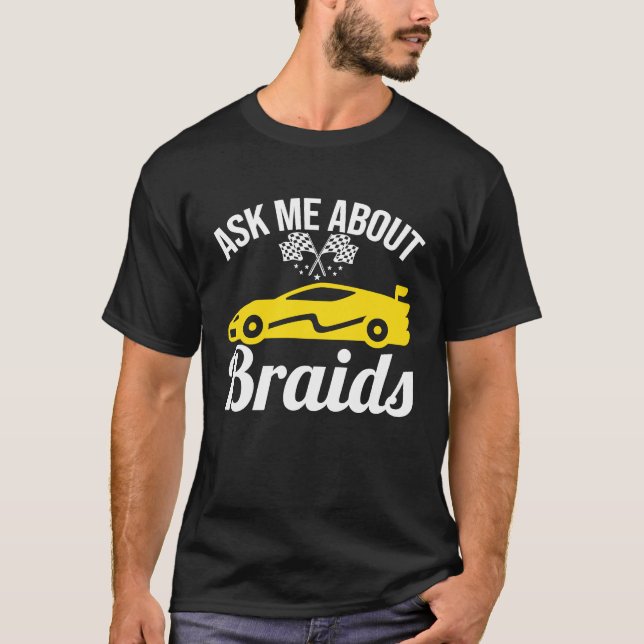 Ask ME About Slot Cars T Shirt (Framsida)