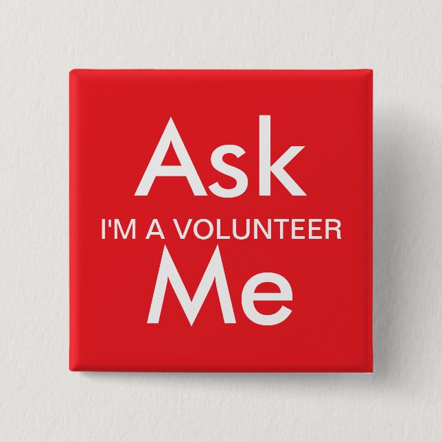 Ask Me Button For Business School Volunteers Knapp (Framsida)