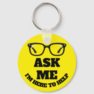 Ask Me Conference Button–Nätverkande & Evenemangsb Nyckelring