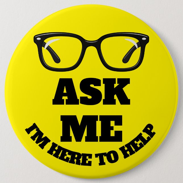 Ask Me Conference Button–Nätverks- och evenemangsb Knapp (Framsida)