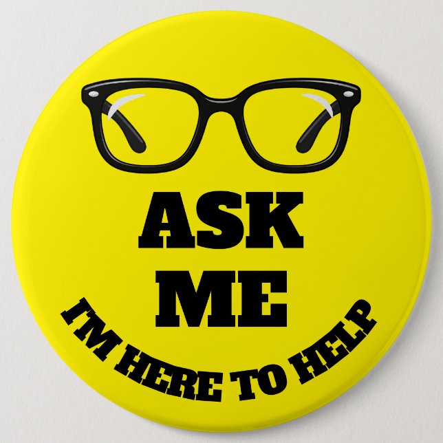Ask Me Conference Button–Nätverks- och evenemangsb Knapp (Framsida)