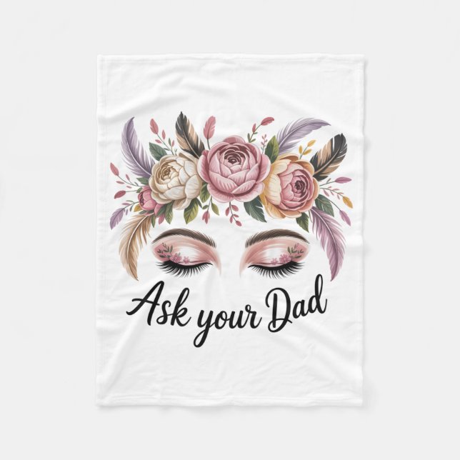 Ask Your Dad Fleecefilt (Framsidan)