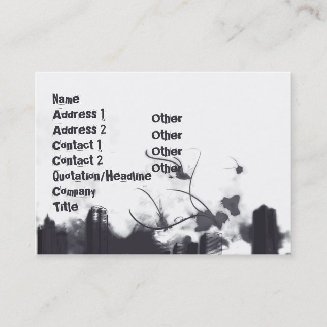 Åska - knubbig visitkort (Framsida)