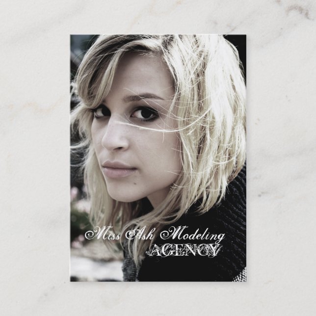 Aska som modellerar, BYRÅ Visitkort (Framsida)