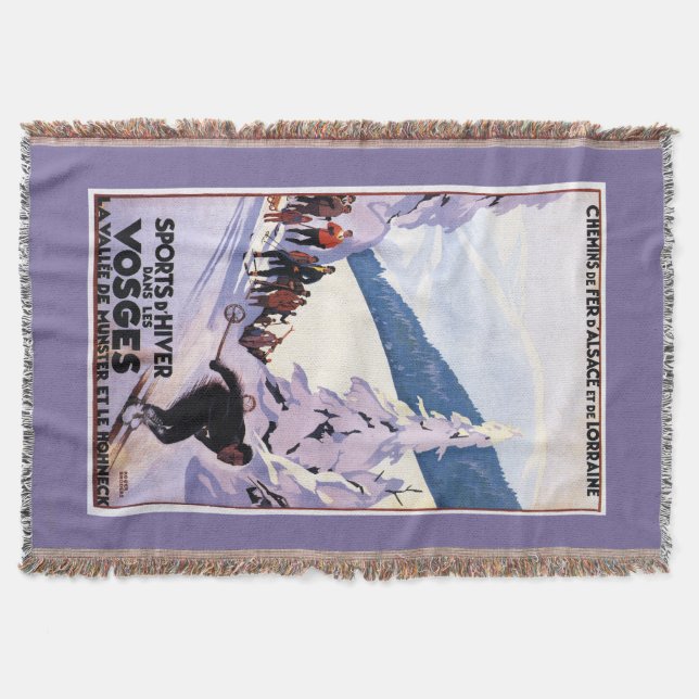 Åskådare som håller ögonen på skieren att poster mysfilt (Framsidan)