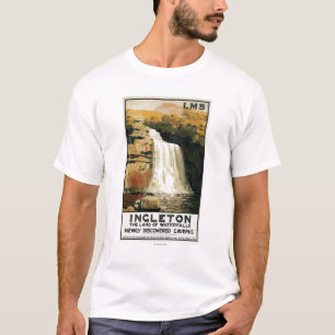 Åskådareklättring på den järnväg affischen f tee shirt