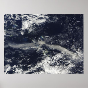 Askaen putsar från Soufriere backar, Montserrat Poster