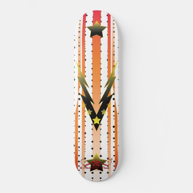 Åskande Stjärnor 3/6 Mini Skateboard Bräda 18,5 Cm (Framsida)