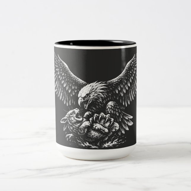Askans örn av BurnsInHell Två-Tonad Mugg (Center)