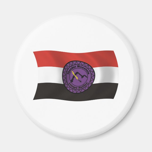 Åskbergets Lenape Nations Flagga Magnet (Framsidan)