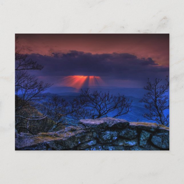 åskblått vykort (Framsida)