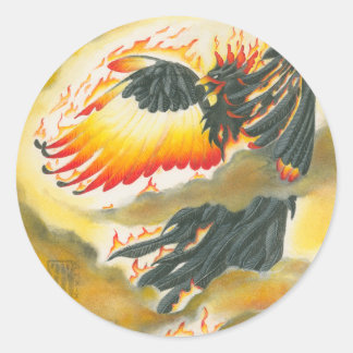 Askelon Pheonix Runt Klistermärke