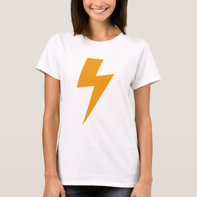 Åskenergi Gul Tryck T-shirt (Framsida)