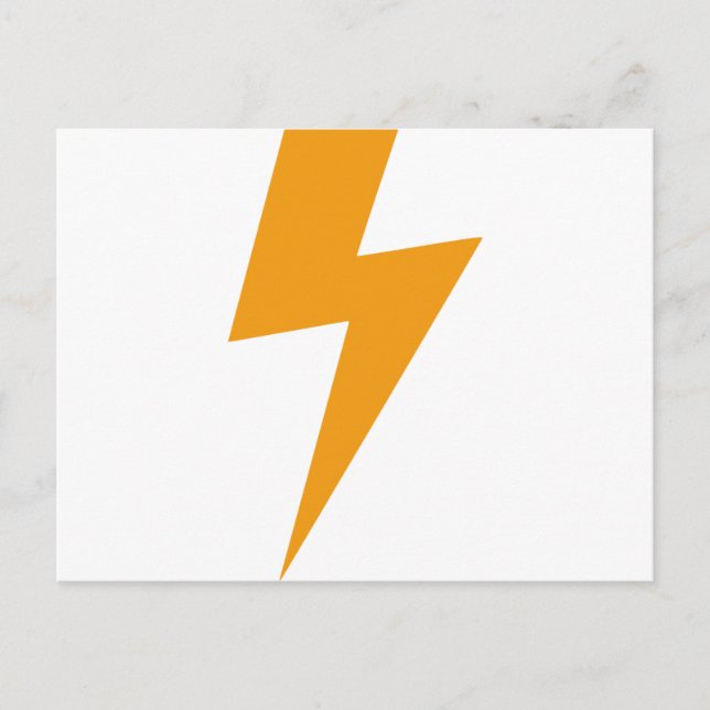 Åskenergi Gul Tryck Vykort (Framsida)