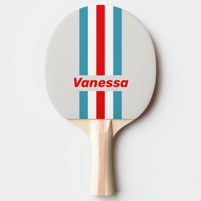 Åskfågel Randig med Namn Pingisracket (Framsidan)