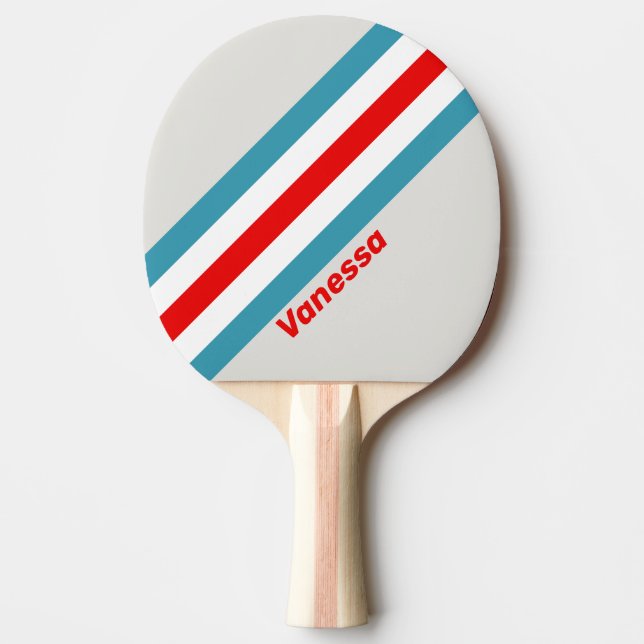 Åskfågeln Randig med Namn Pingisracket (Framsidan)