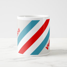 Åskfågelsränder med namn jumbo mugg