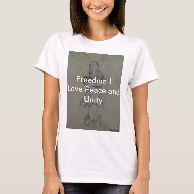 Askgra: Härlig Frihet Fred | Enighet T-shirt (Framsida)