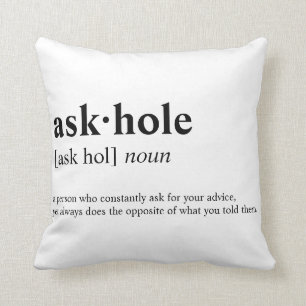 Askhole - Ordbok betydelse Kudde