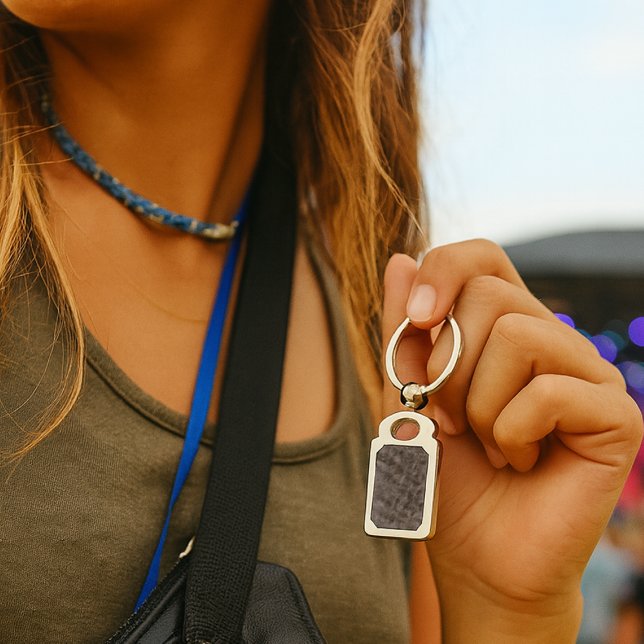 Askmolnssignal Rektangulärt Silverfärgad Nyckelring (Skapare uppladdad)