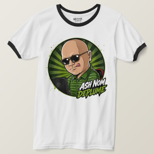 Asknom DePlume Ringer T Shirt (Design framsida)