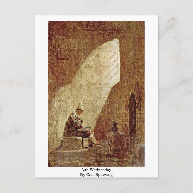 Askonsdagen av Carl Spitzweg Vykort (Framsida)