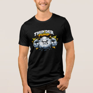 Åskpump Storm Maskot – Ilsken Moln Gym Kraft T Shirt