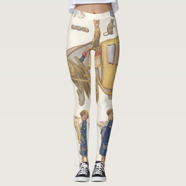 Askungen, antika pappersdockleksaker från den vikt leggings (Framsida)