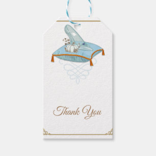 Askungen Glas Slipper Elegant Bröllopsdusch Presentetikett