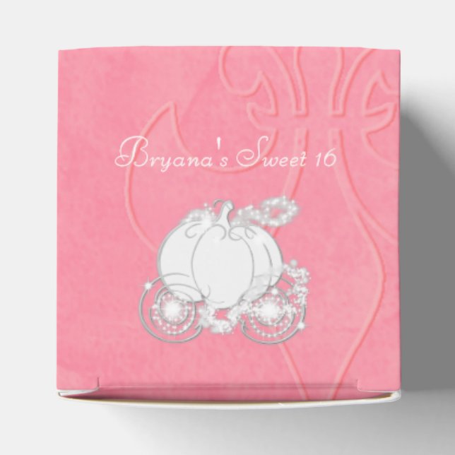 Askungen Silver Kärra Rosa Partygåvor Förpackninga Presentaskar (Överdel)