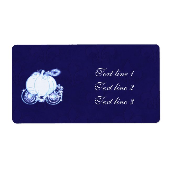 Askungen vagn prinsessa Royal Blue etikett Fraktsedel (Framsidan)