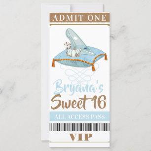 Askungens sko prinsessa Sweet 16 VIP-fest