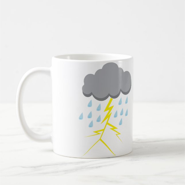 Åskväder och blixtar kaffemugg (Vänster)