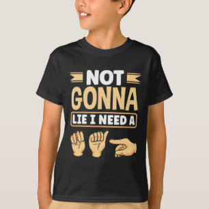 Asl Alfabetet Amerikanskt Teckenspråk Asl Lärare I T Shirt