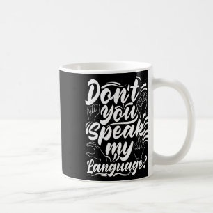 Asl Alfabetet Talar Du Inte Min Amerikanska Tecken Kaffemugg