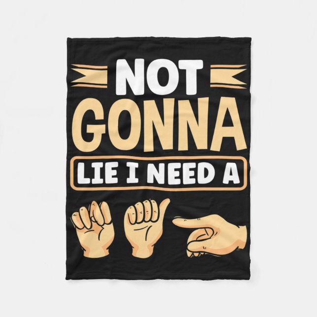 Asl Alphabet American Sing Language Asl Teacher I  Fleecefilt (Framsidan)