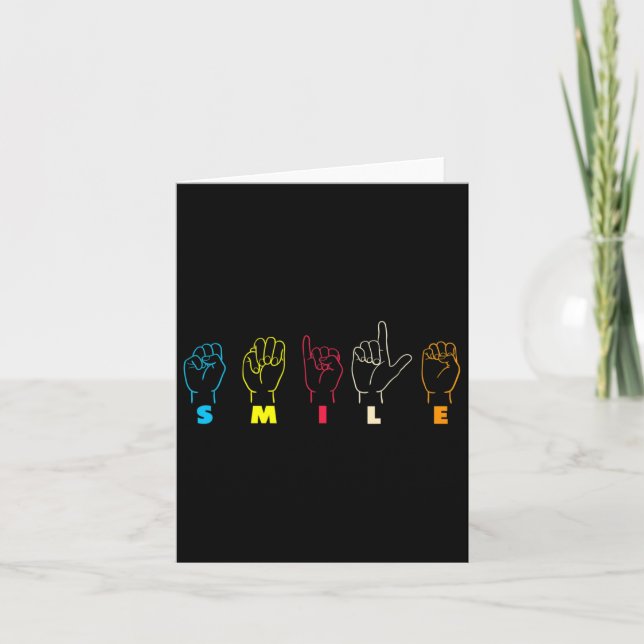 Asl Alphabet American Sjunga Language Asl Teacher Kort (Framsida)