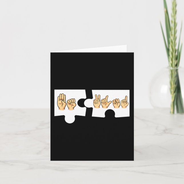 ASL Alphabet American Sjunga Language ASL Teacher  Kort (Framsida)