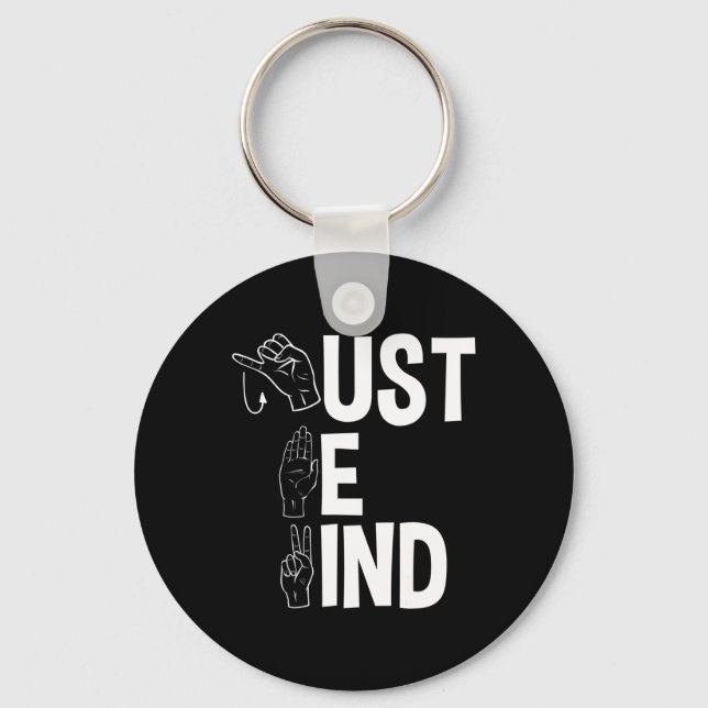 ASL Alphabet American Sjunga Language ASL Teacher  Nyckelring (Framsida)