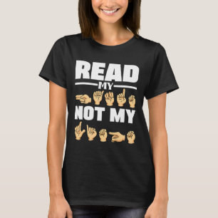 ASL Alphabet American Sjunga Language ASL Teacher T Shirt