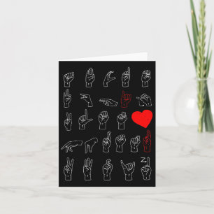 Asl Alphabet Teacher American Sjunga Language Asl Kort
