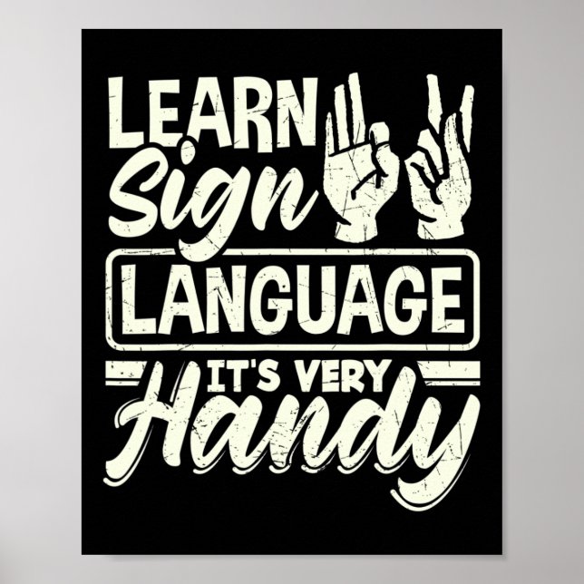 ASL Alphabet Teacher American Sjunga Language its  Poster (Framsidan)
