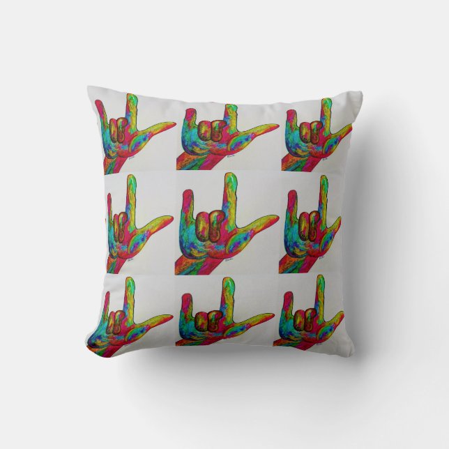 ASL älskar jag dig, mig älskar dig, MIG ÄLSKAR DIG Kudde (Framsida)