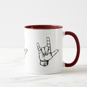 ASL älskar jag dig Mugg