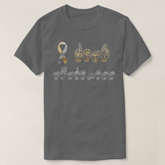 ASL American Sign Language Döv Awareness T Shirt (Design framsida)