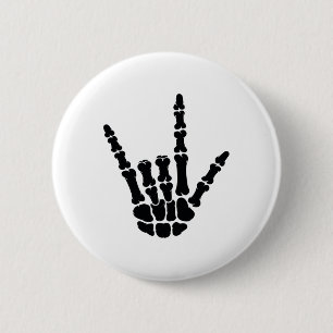 Asl American Sign Language I Kärlek You Skeleton H Knapp